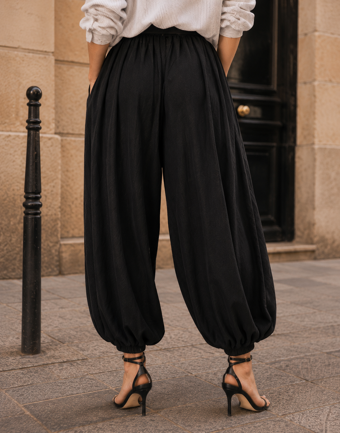 Balloon Harem Pant - Black