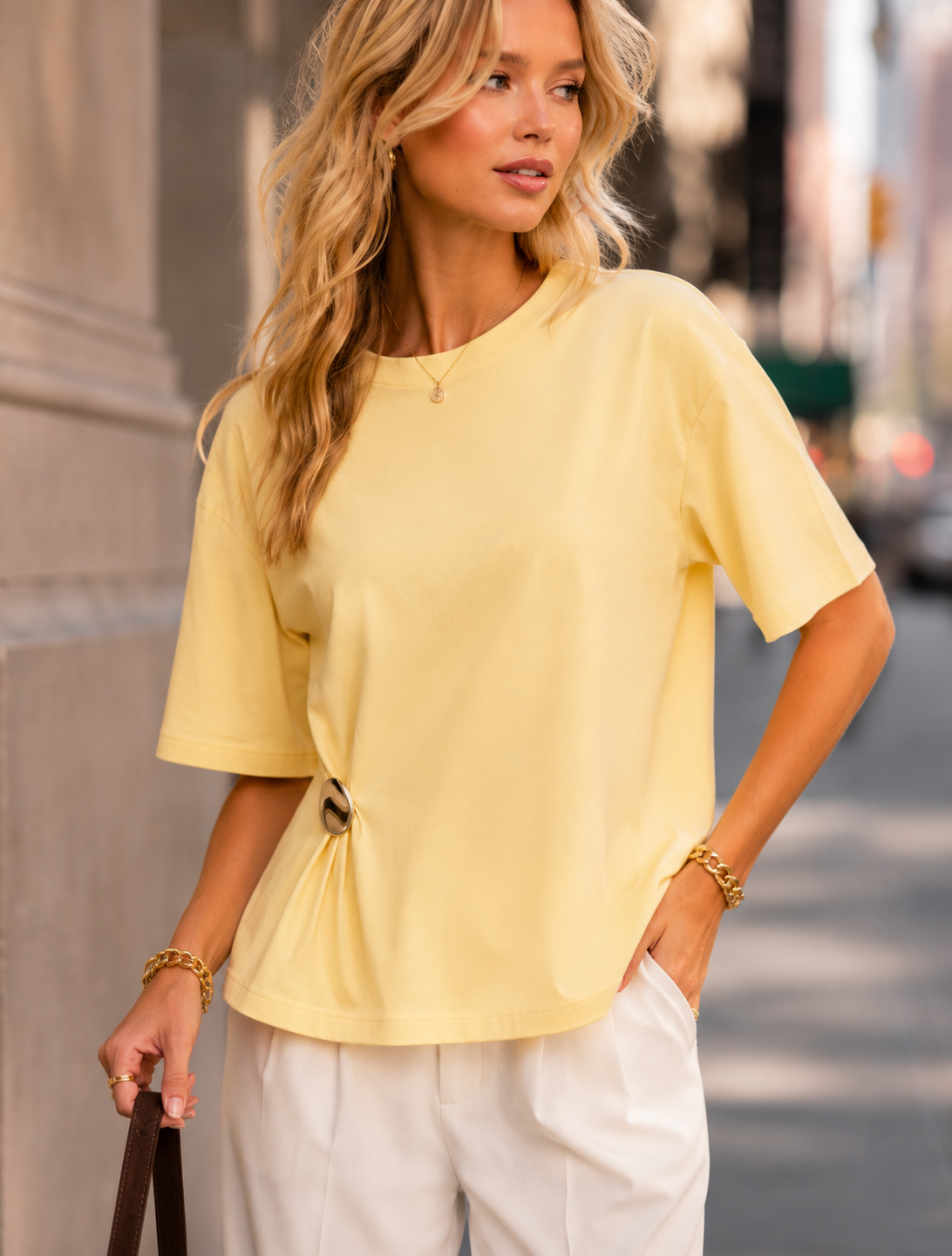 Short Sleeve T Shirt - Yellow
