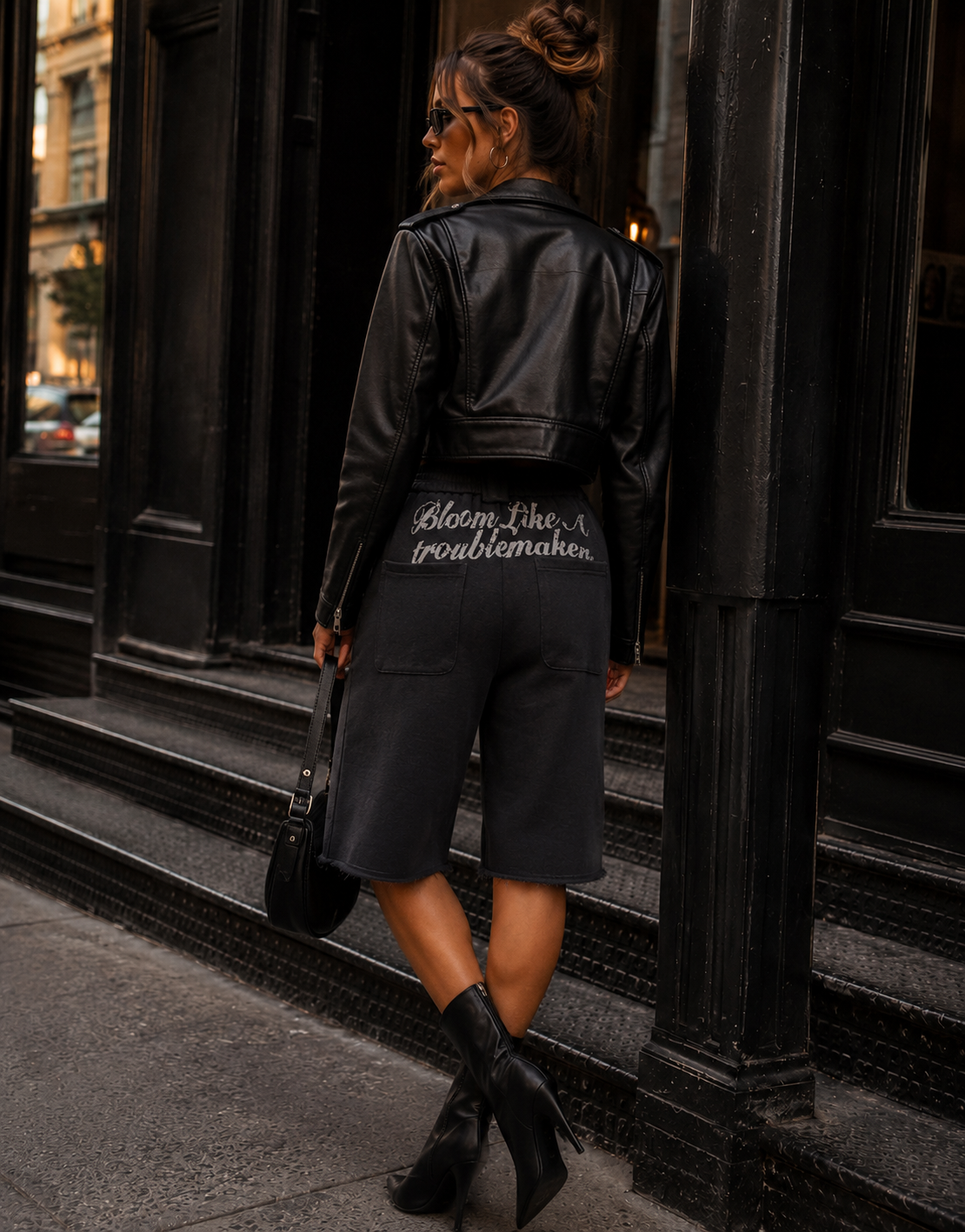 Graphic Sweat Culotte - D.Grey