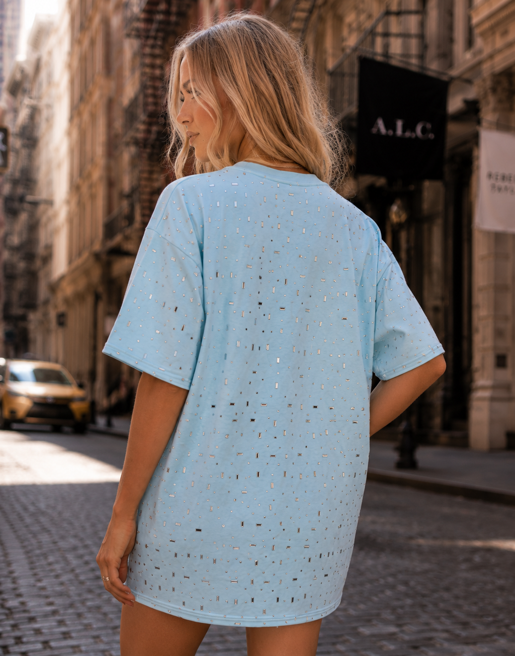 Pink Mini T-Shirt Dress - Mint