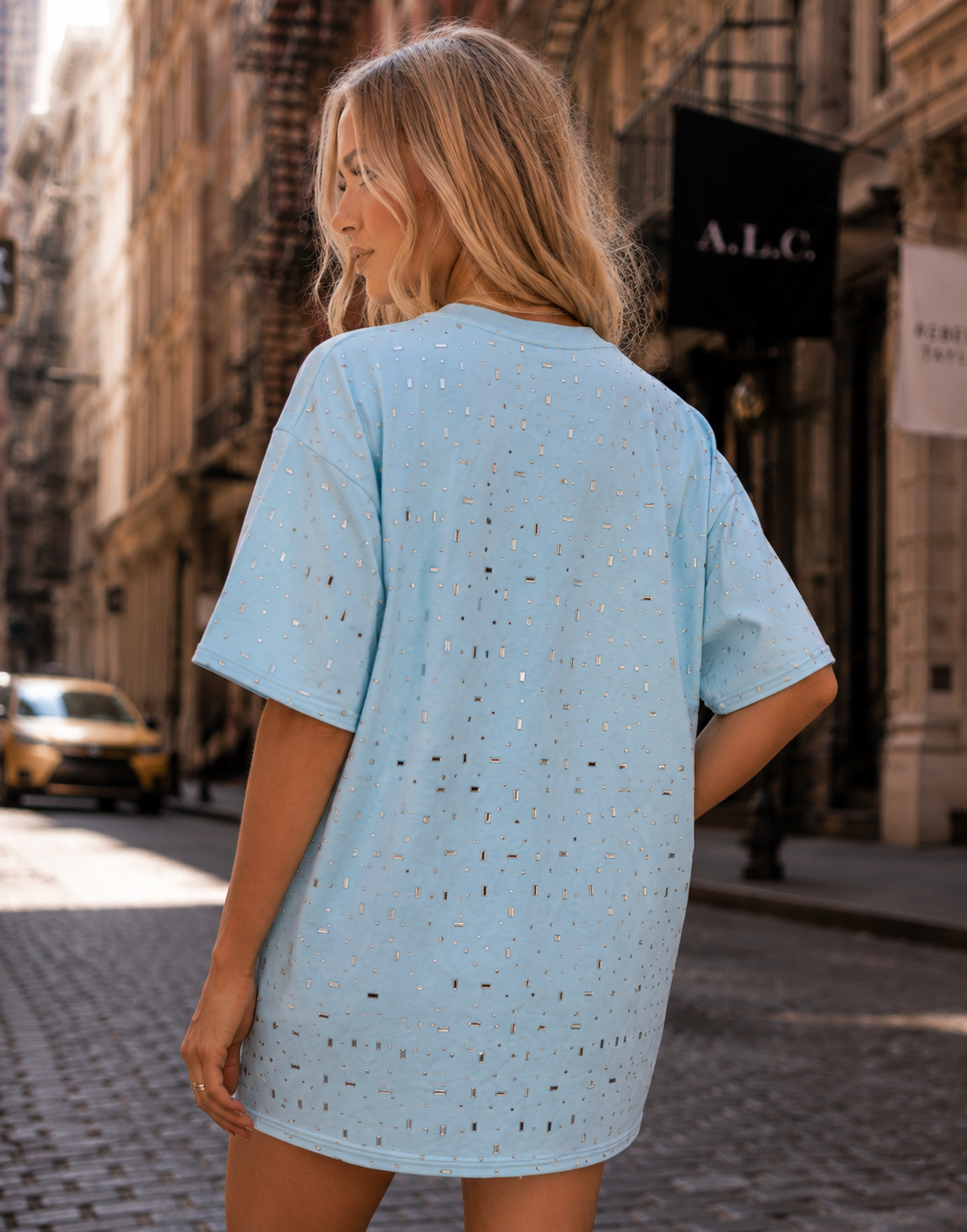 Pink Mini T-Shirt Dress - Mint