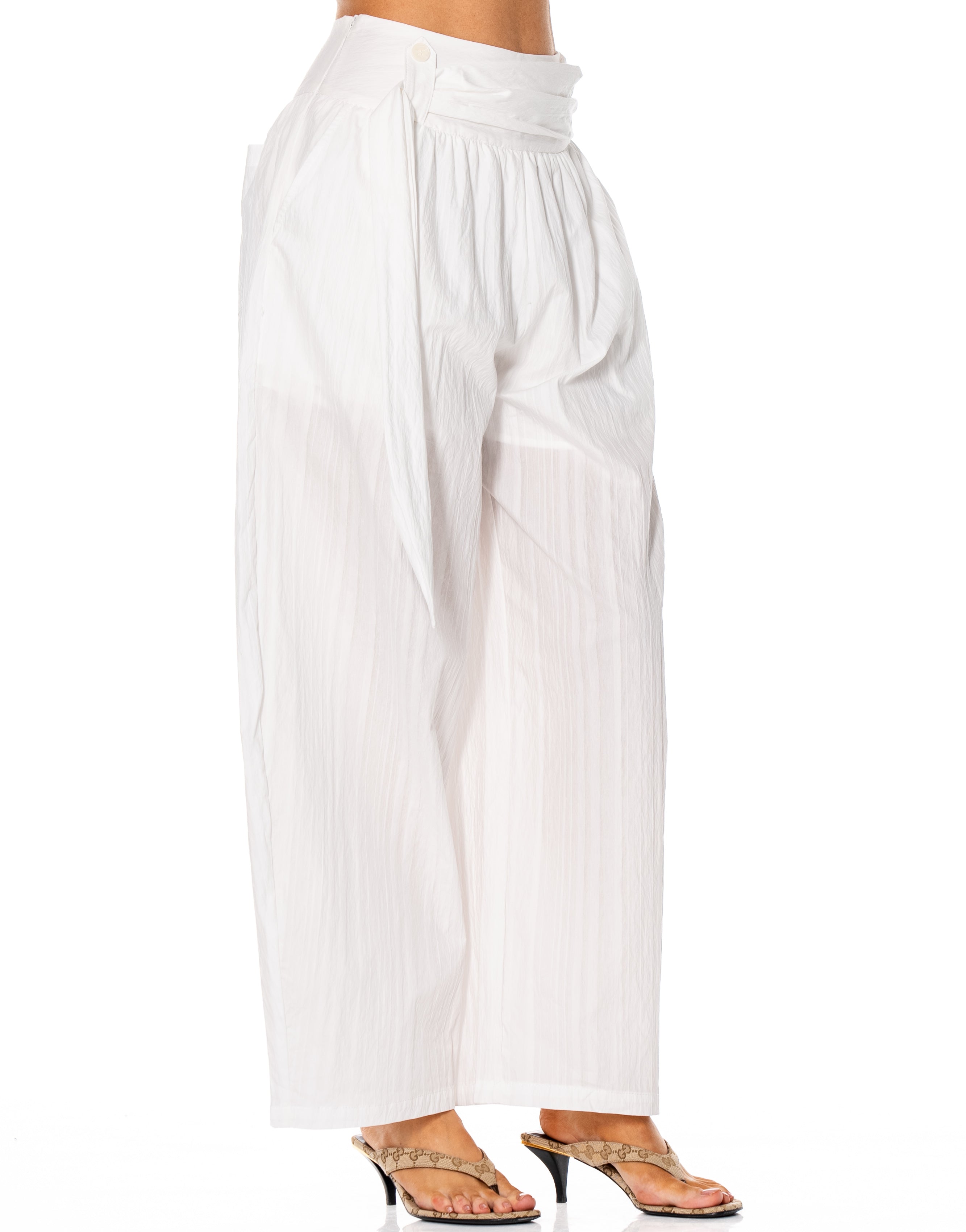 Wide-Leg Balloon Pant - White