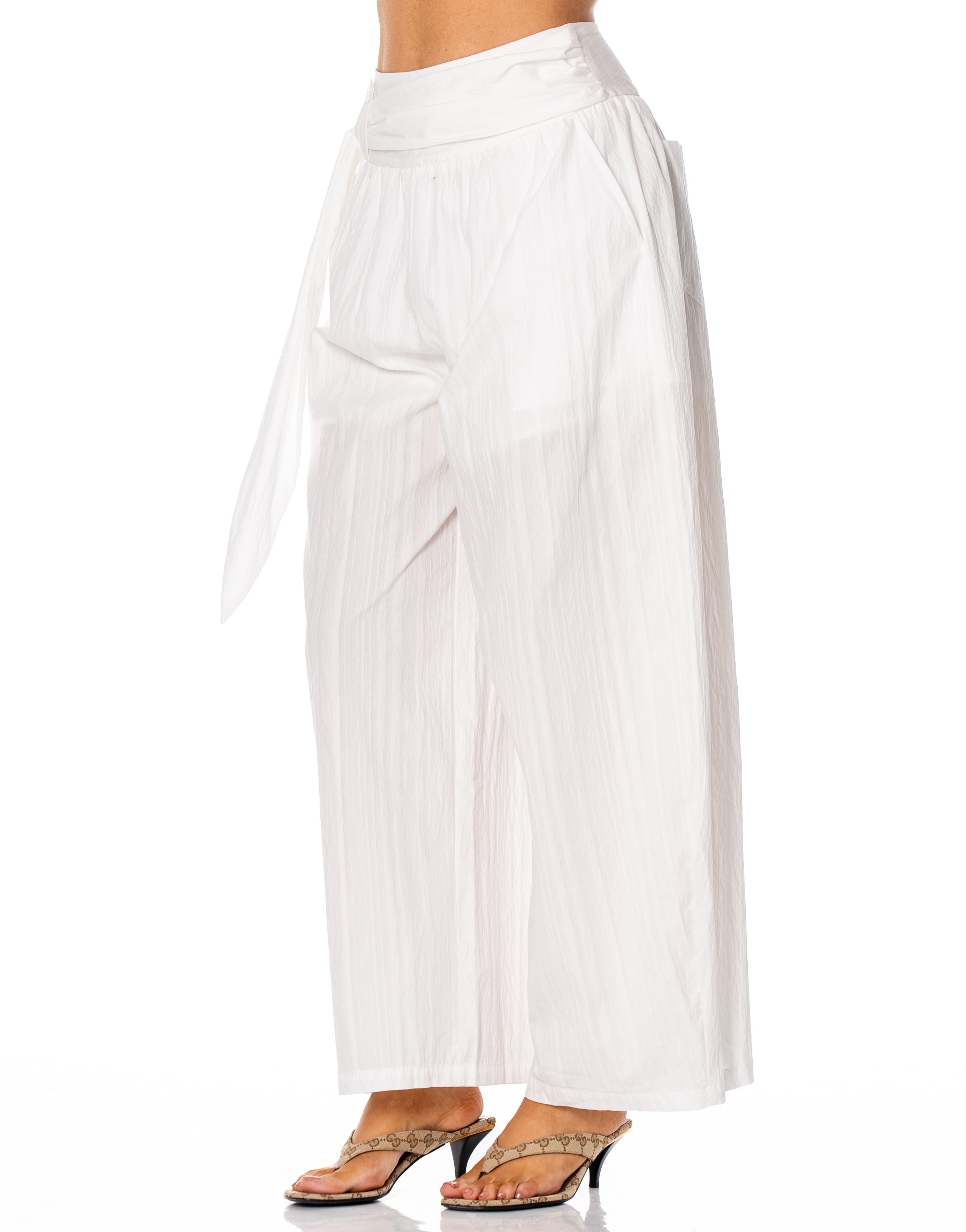 Wide-Leg Balloon Pant - White