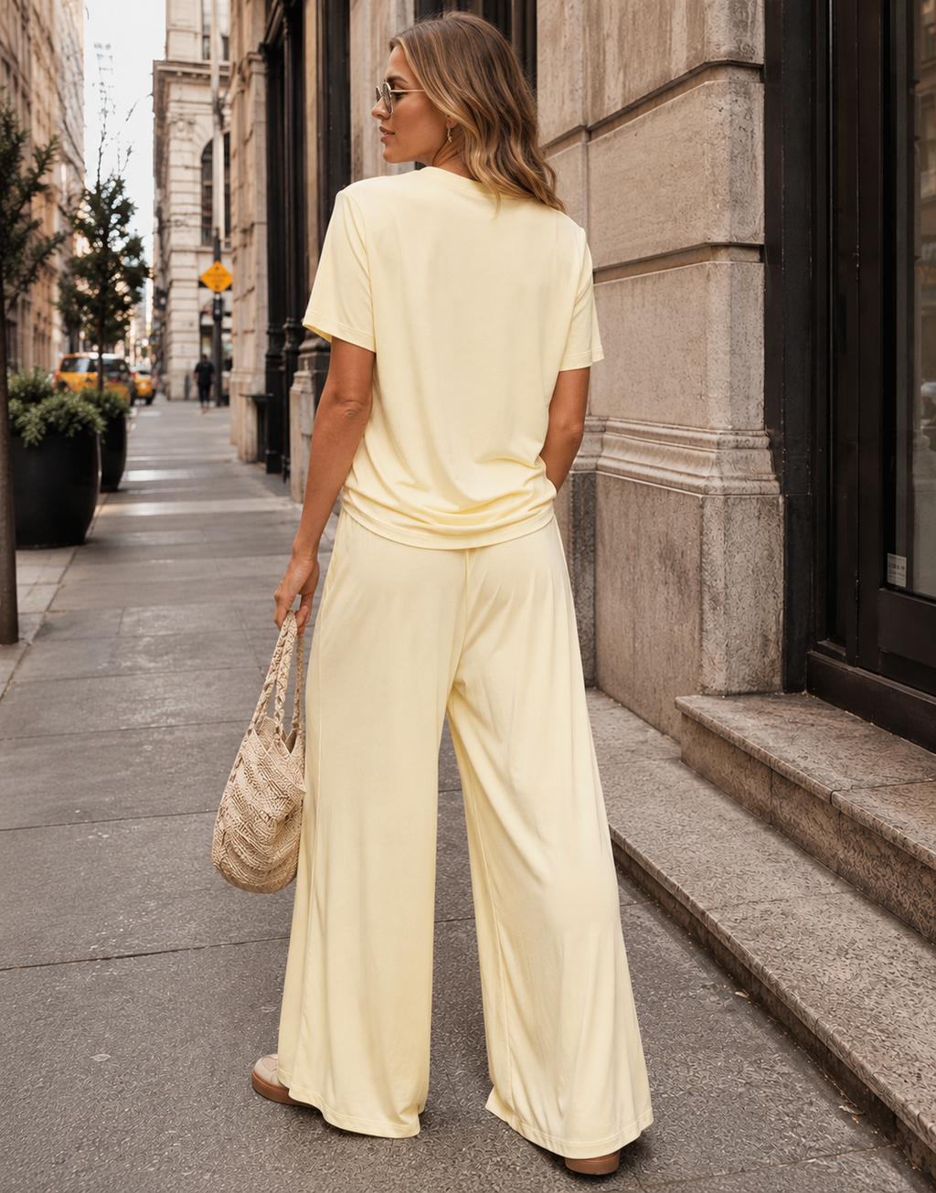 Loungewear Top And Pant Set - Yellow