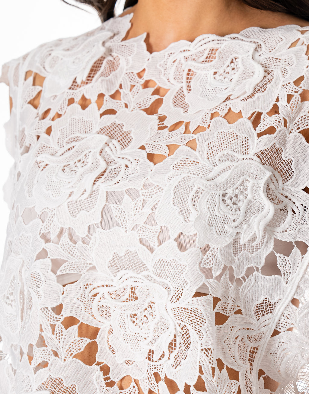 Crochet Lace Top - White