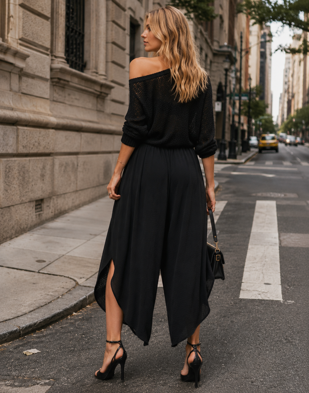 Wide Leg Pants - Black