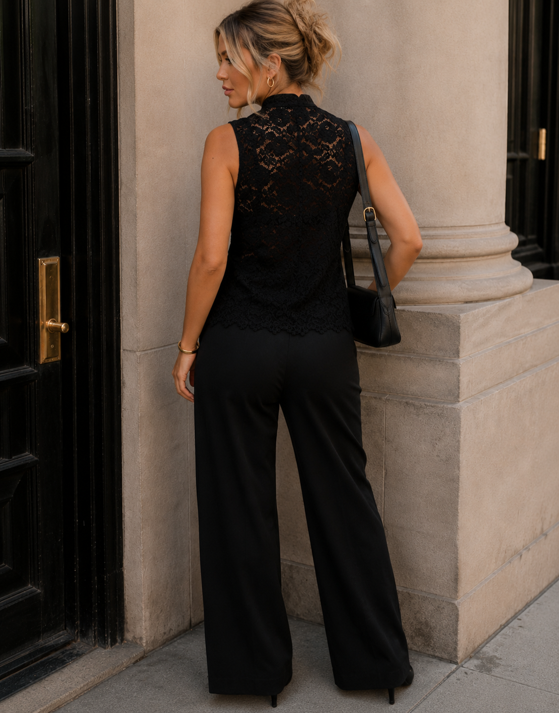 Lace Swing Tank - Black