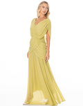 Draped Grecian Maxi Dress - Green