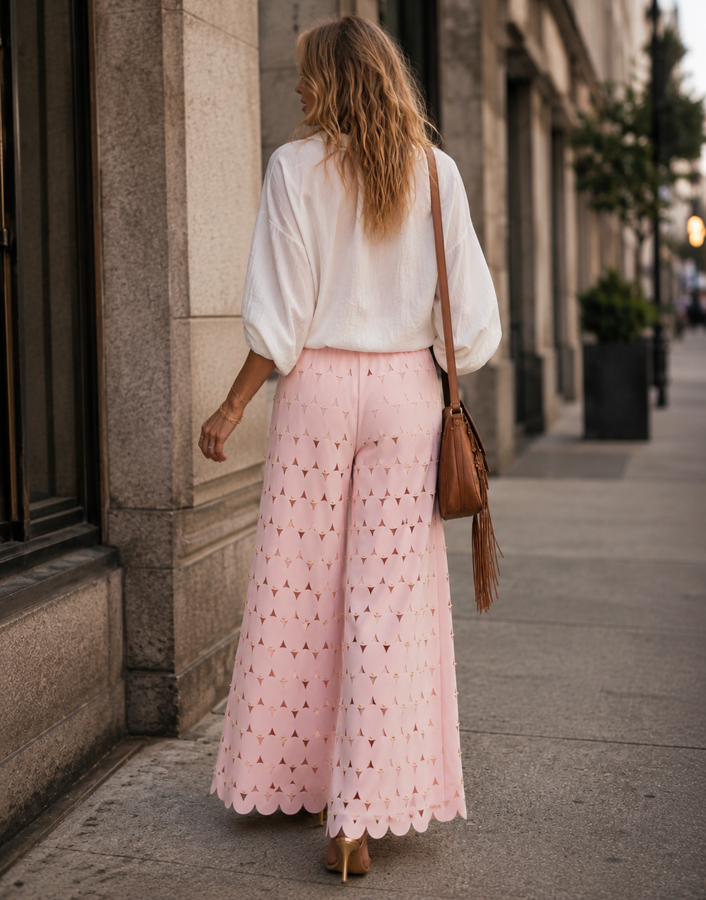 Peplum Strapless Top - Pink