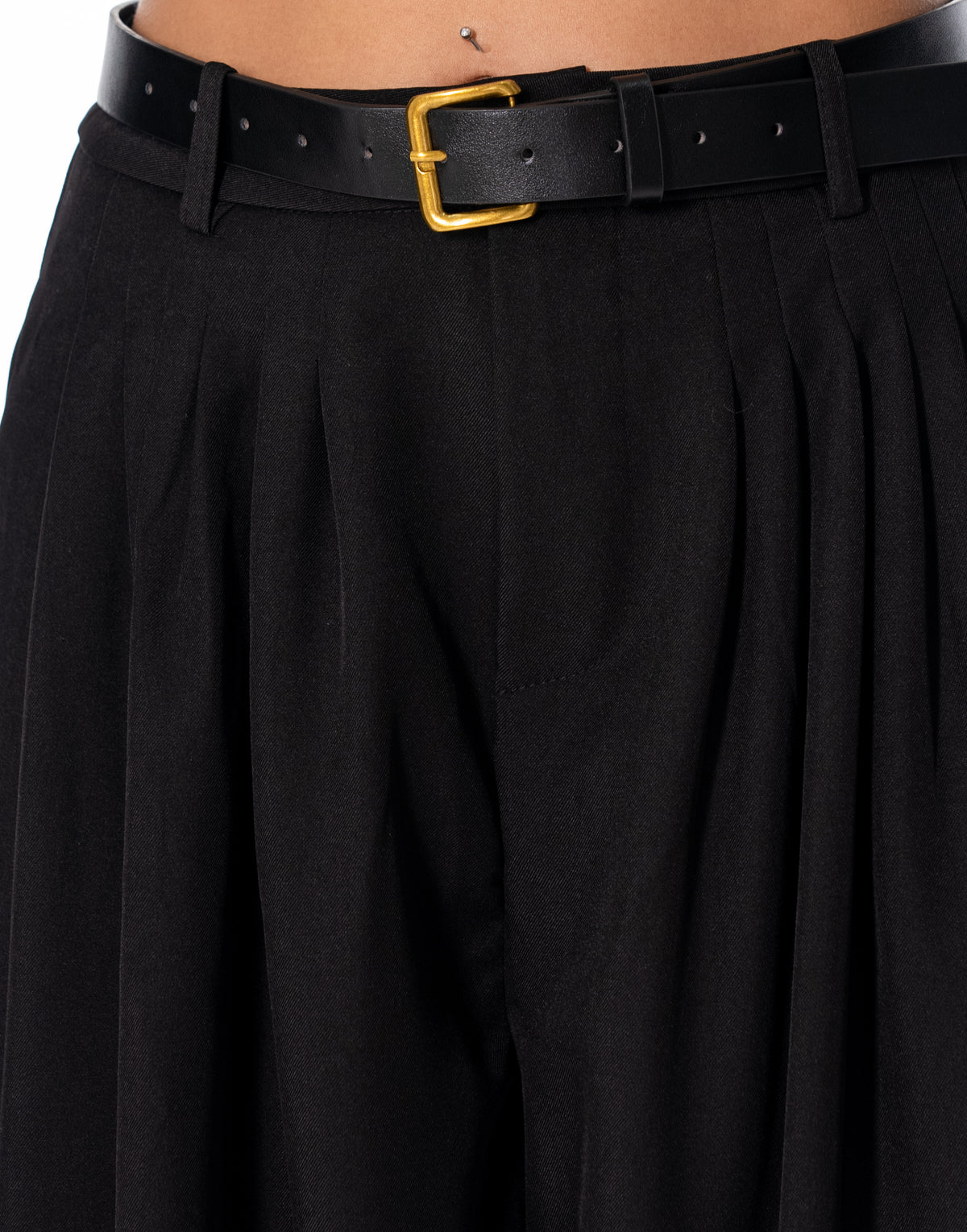 Belted Balloon Pants - Black