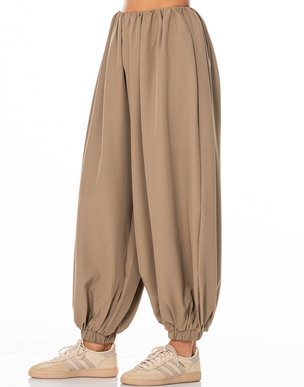 Gathered Balloon Pants - Khaki