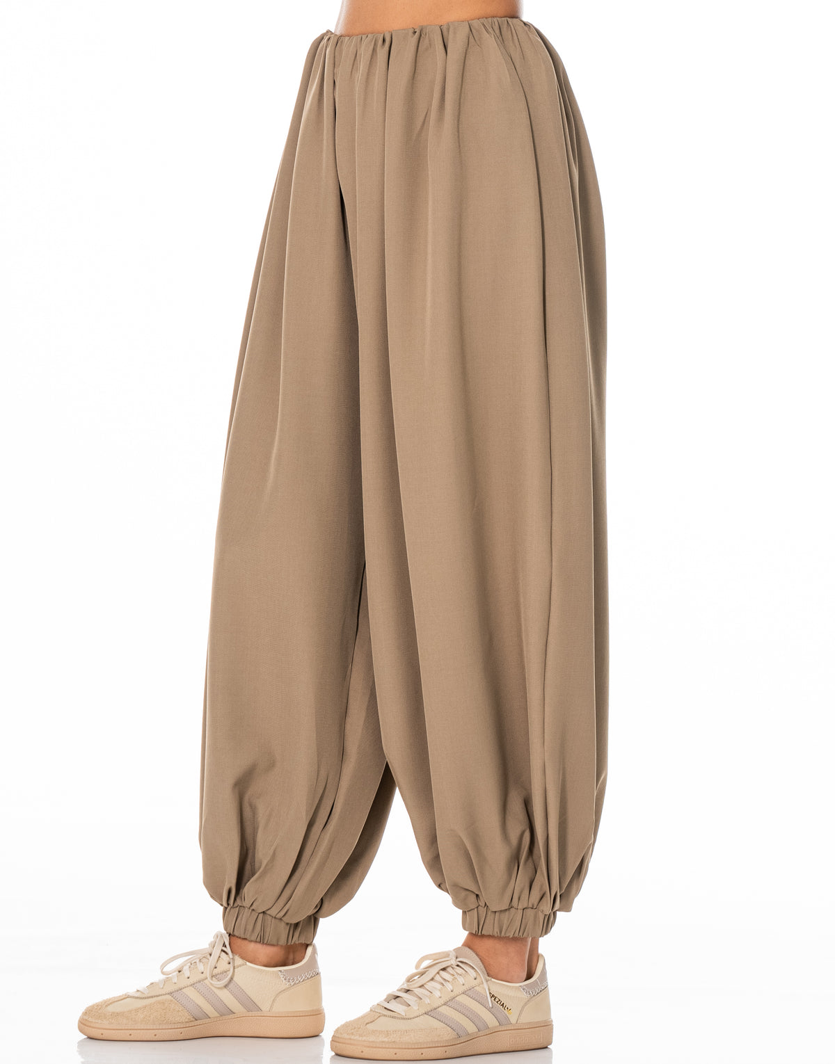 Gathered Balloon Pants - Khaki