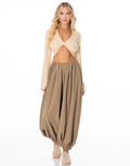 Gathered Balloon Pants - Khaki