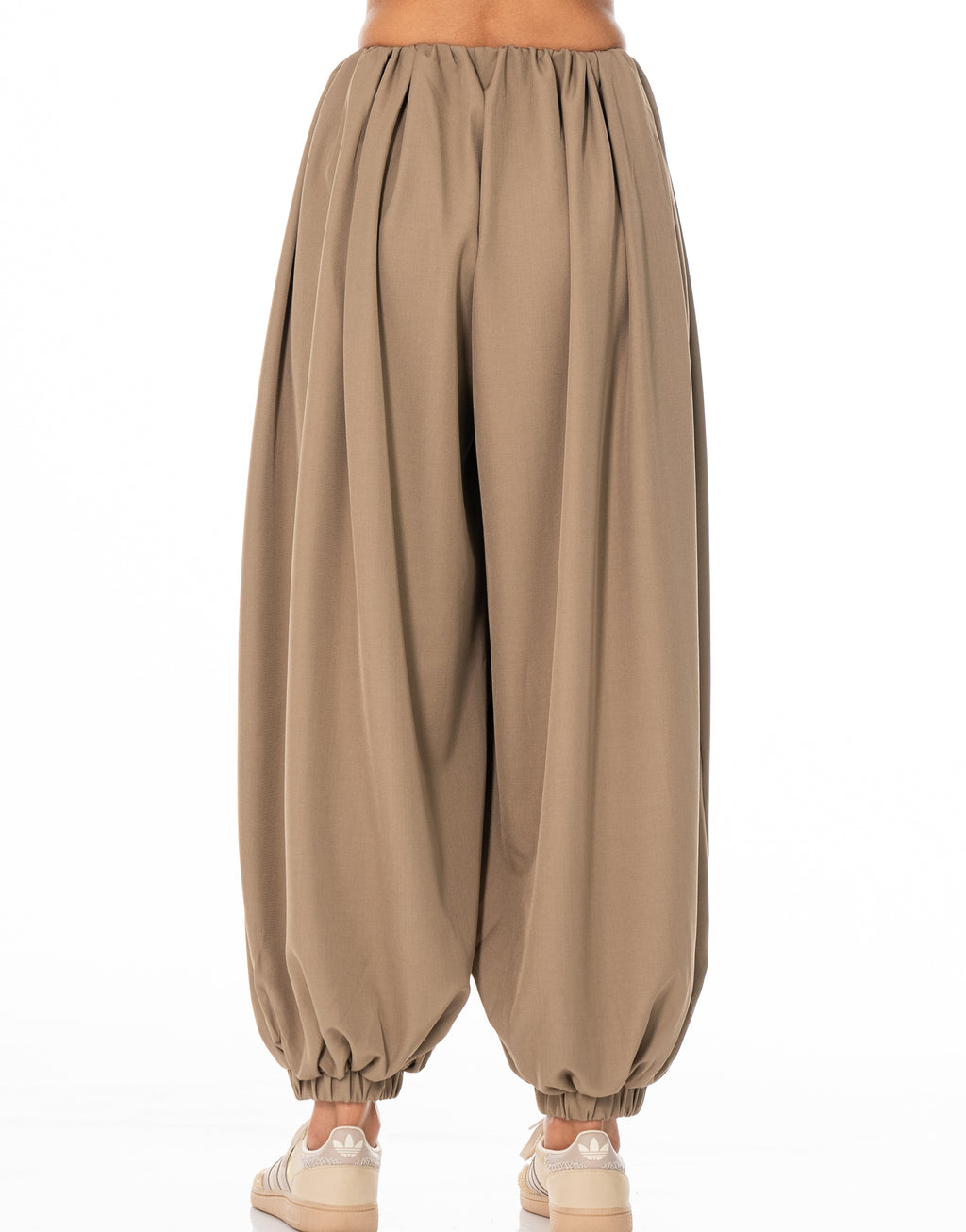 Gathered Balloon Pants - Khaki