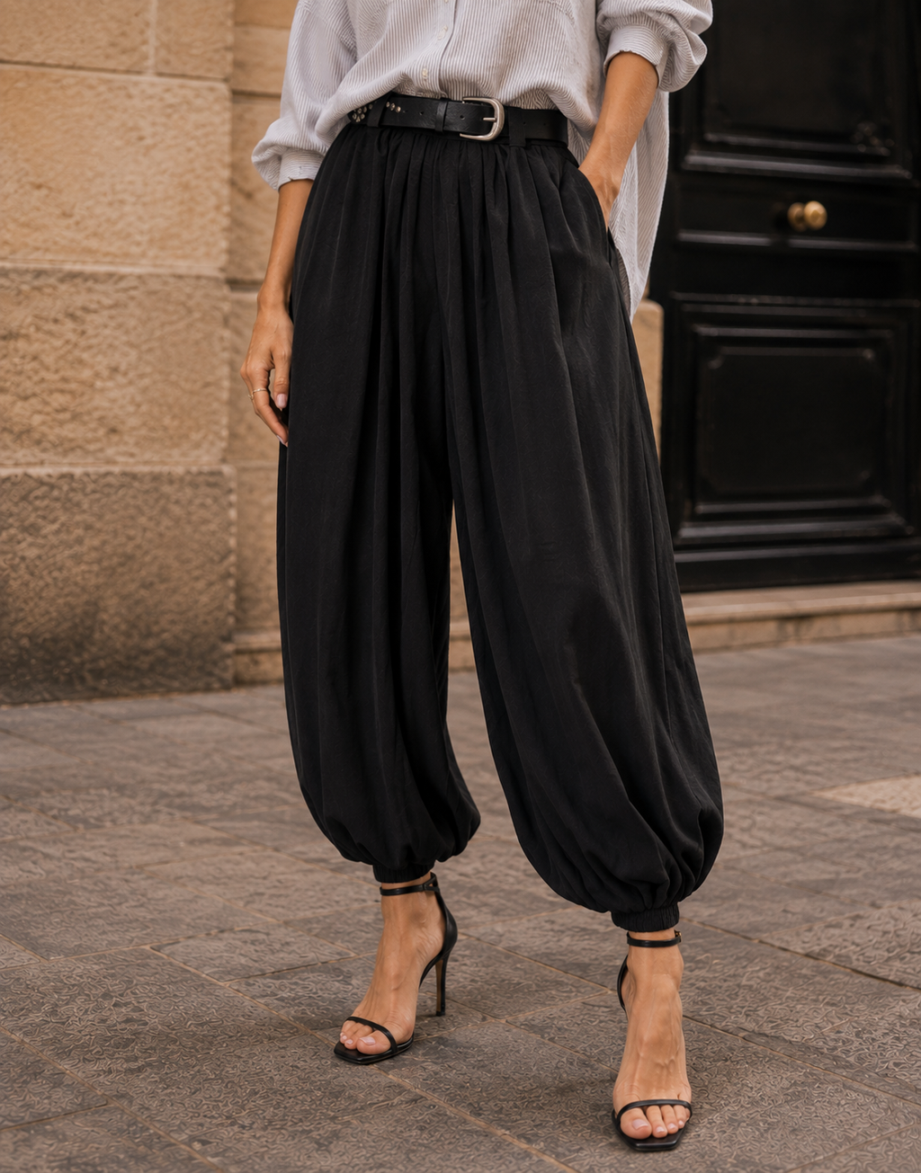 Balloon Harem Pant - Black