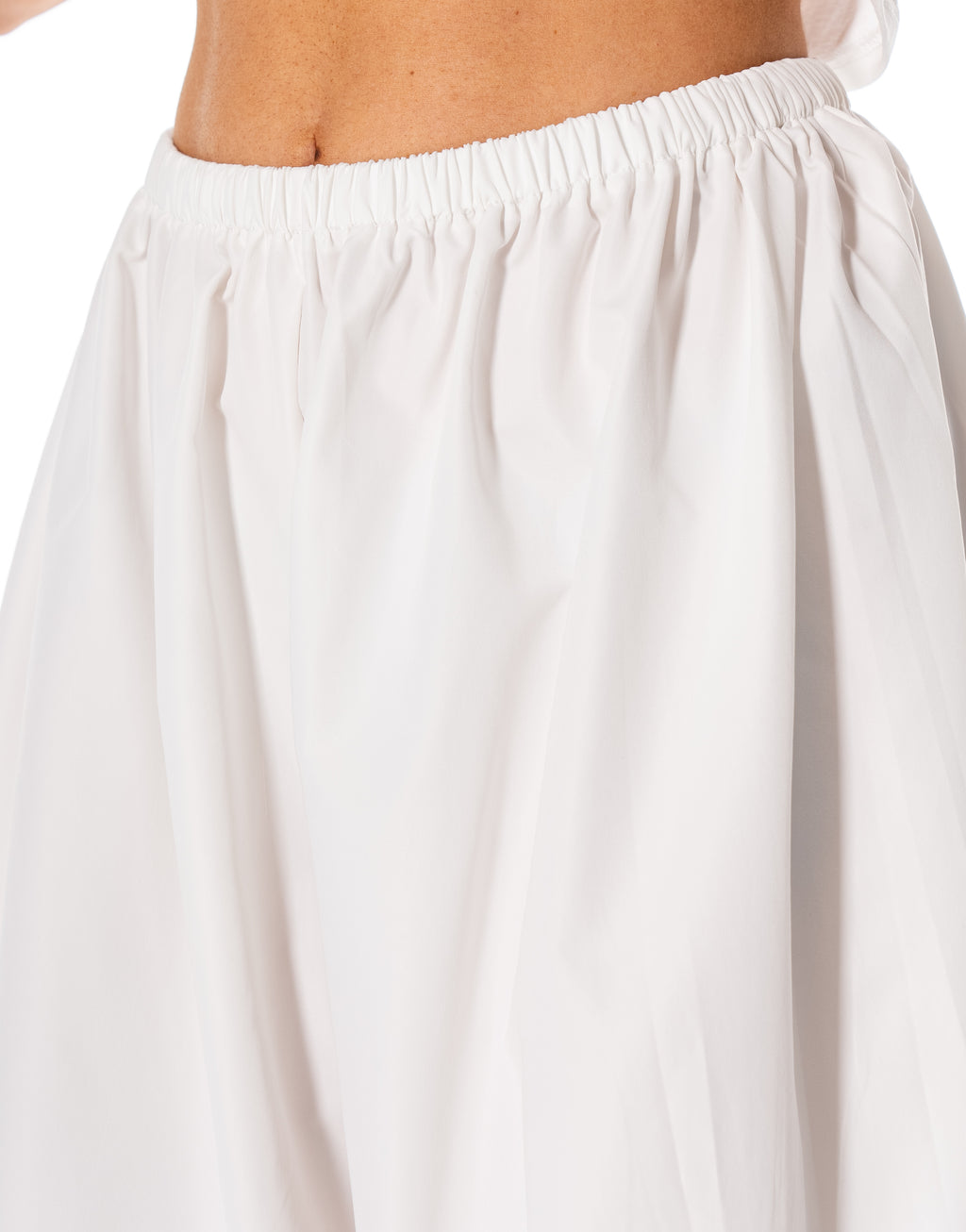 Lace Balloon Pant - White