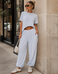 Loungewear Top And Pant Set - Blue