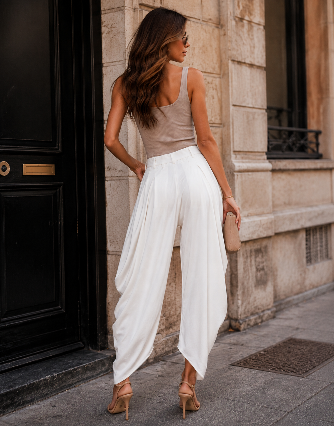 Balloon Harem Pant - Apricot