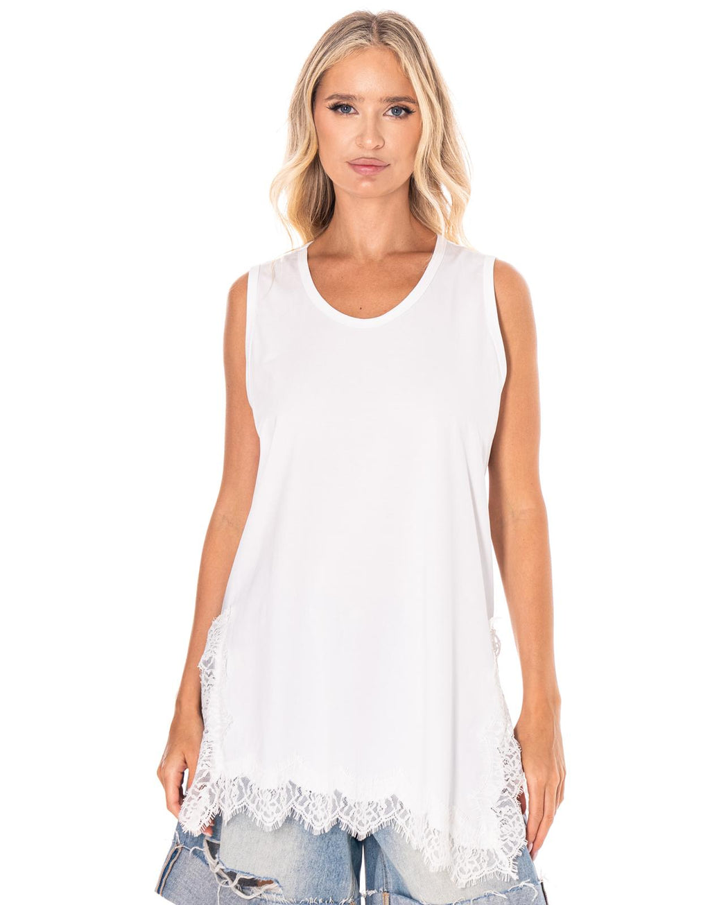 Slip Tank Dress - White