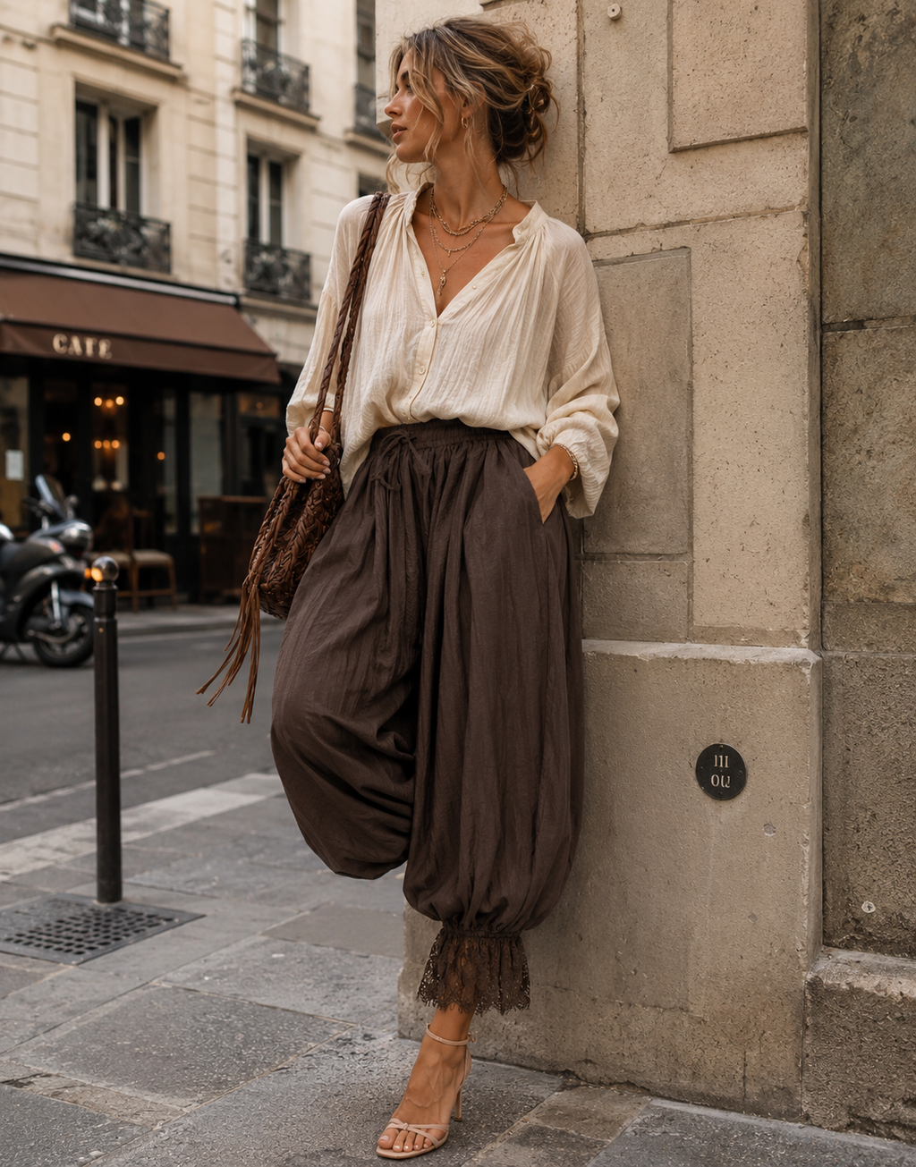 Balloon Harem Pant - Coffee