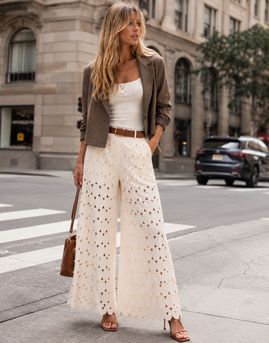 Peplum Strapless Top - Beige