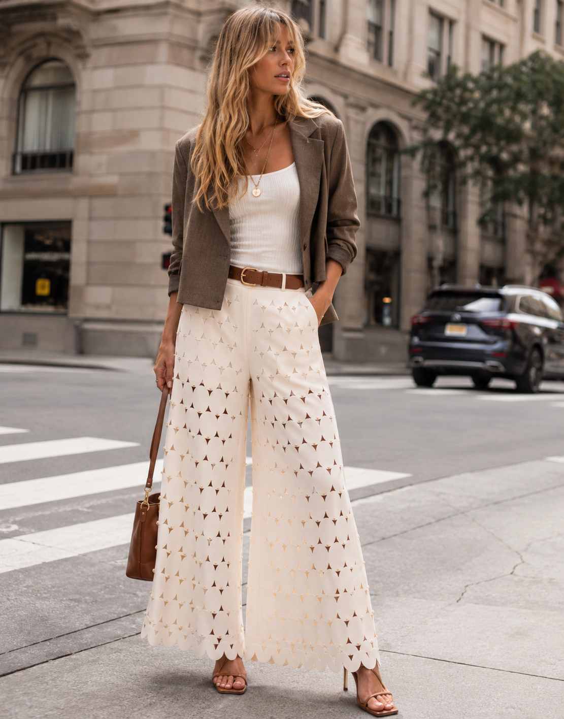 Peplum Strapless Top - Beige