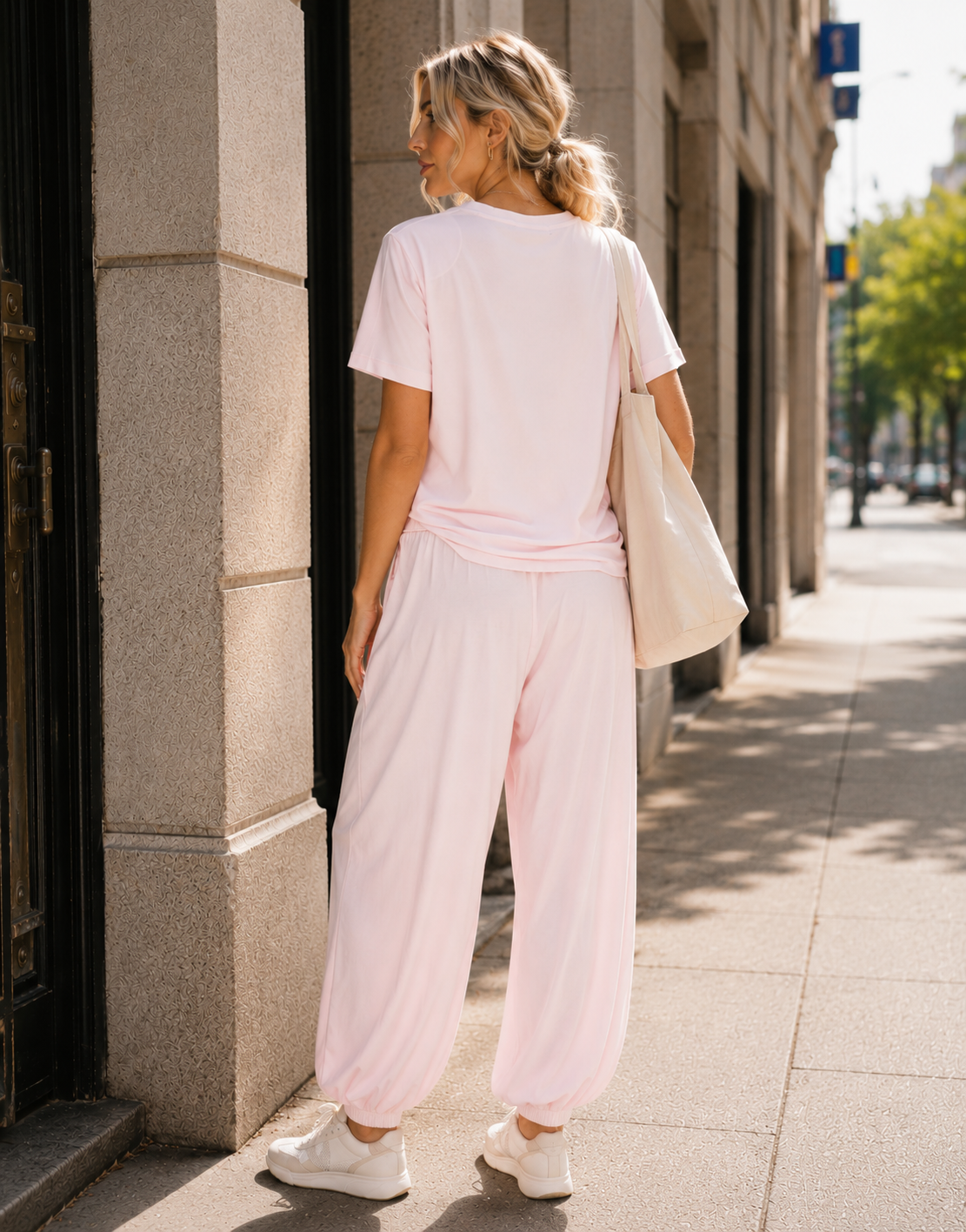Loungewear Top And Pant Set - Pink