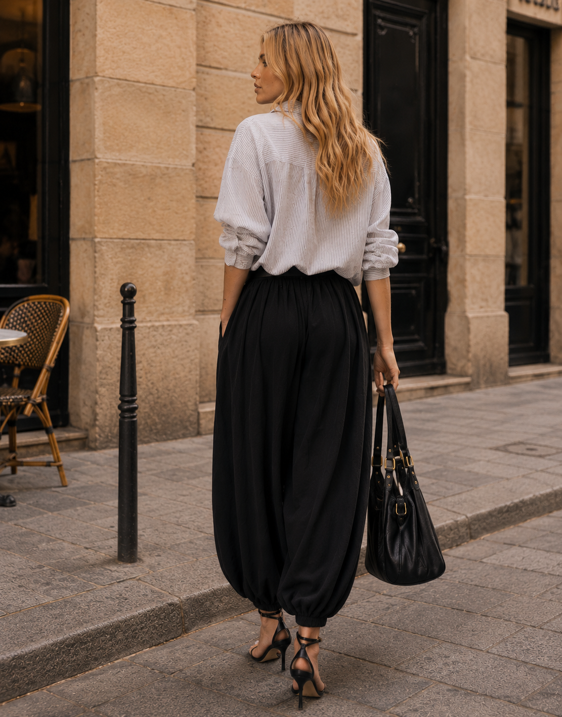 Balloon Harem Pant - Black