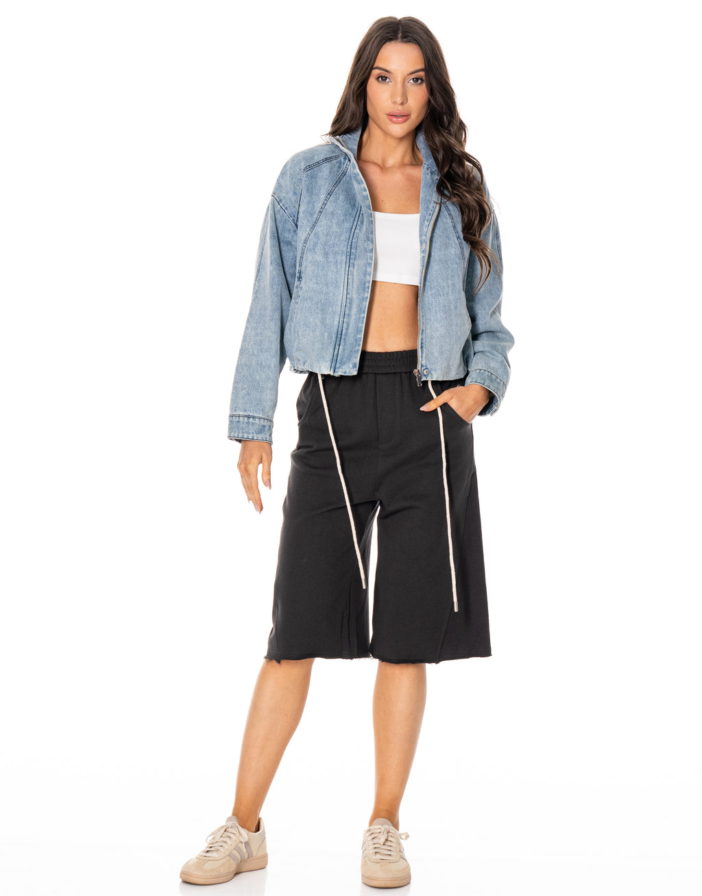 Graphic Sweat Culotte - D.Grey