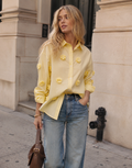 Yellow Embellished Button-Down Shirt - Yellow