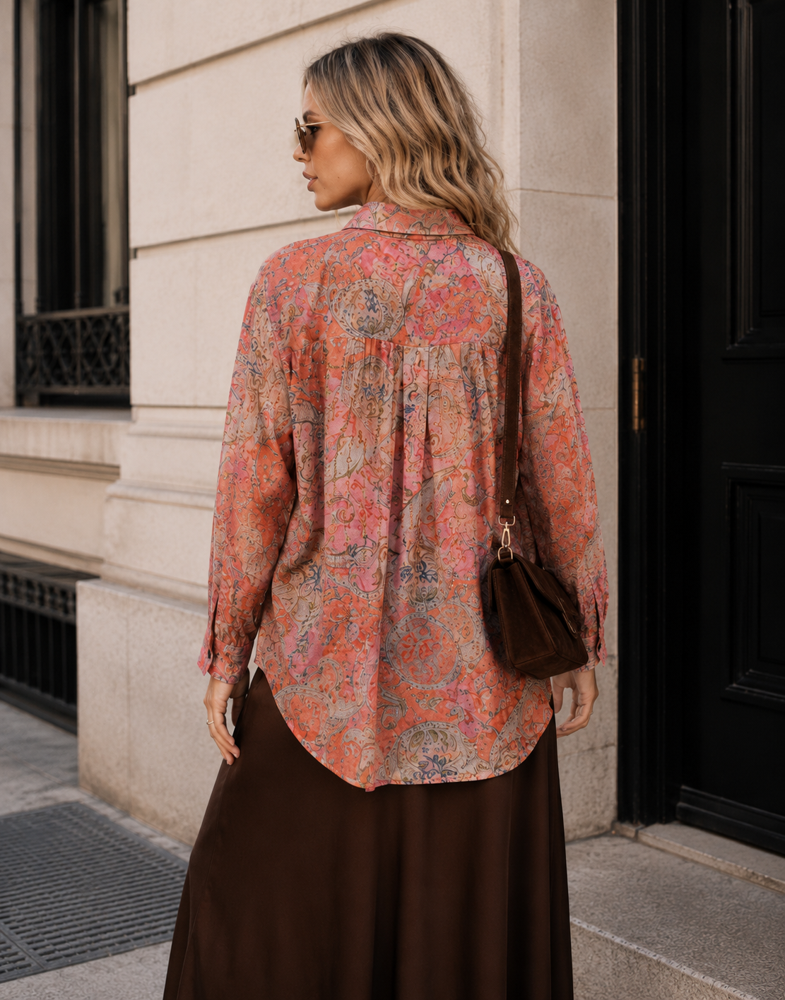 Paisley Print Button-Down Shirt - Multi