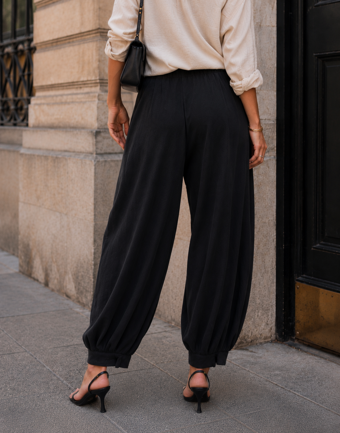 Balloon Harem Pant - Black