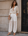 Sheer Balloon Pant - Apricot