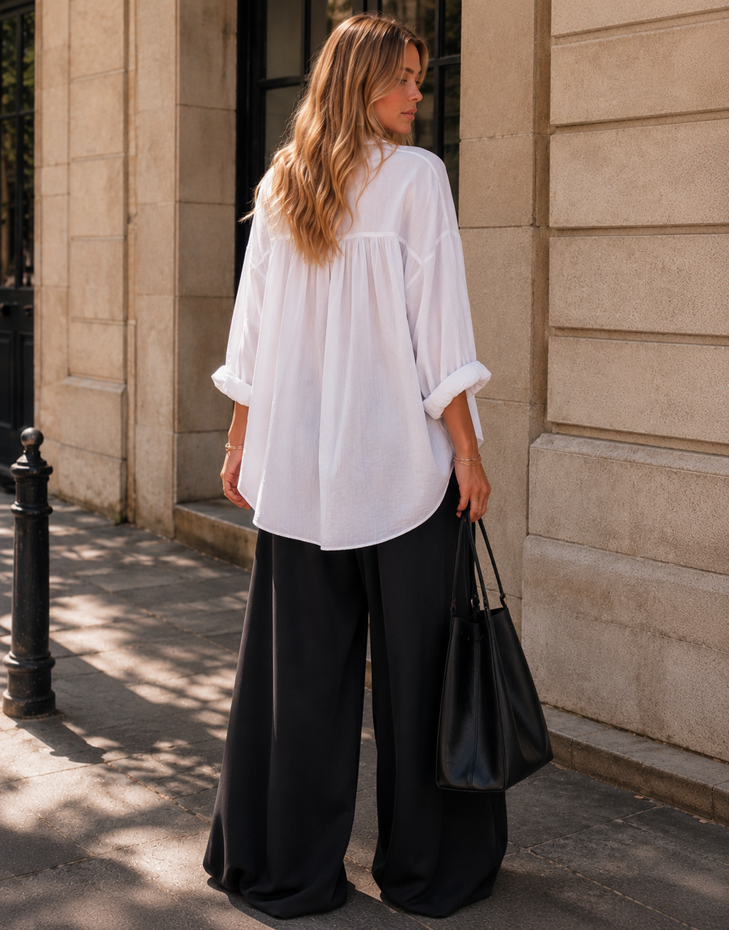 Flowy Wide-Leg Pant - Black