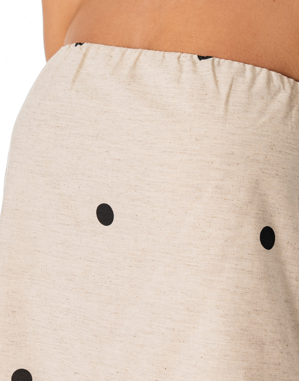 Polka Dot Strapless Cami Wide Pant Set - Apricot