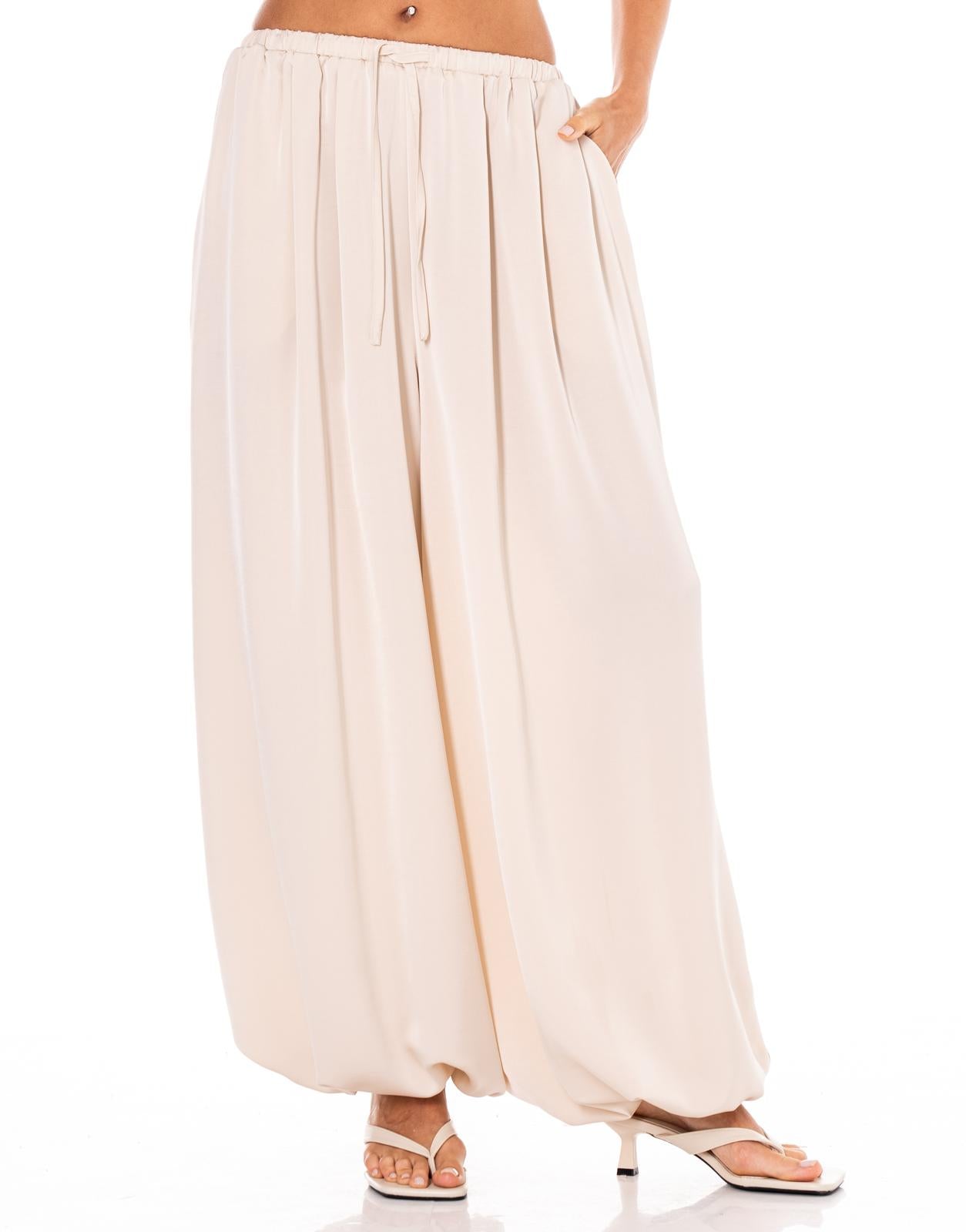Flowy Wide-Leg Pant - Apricot