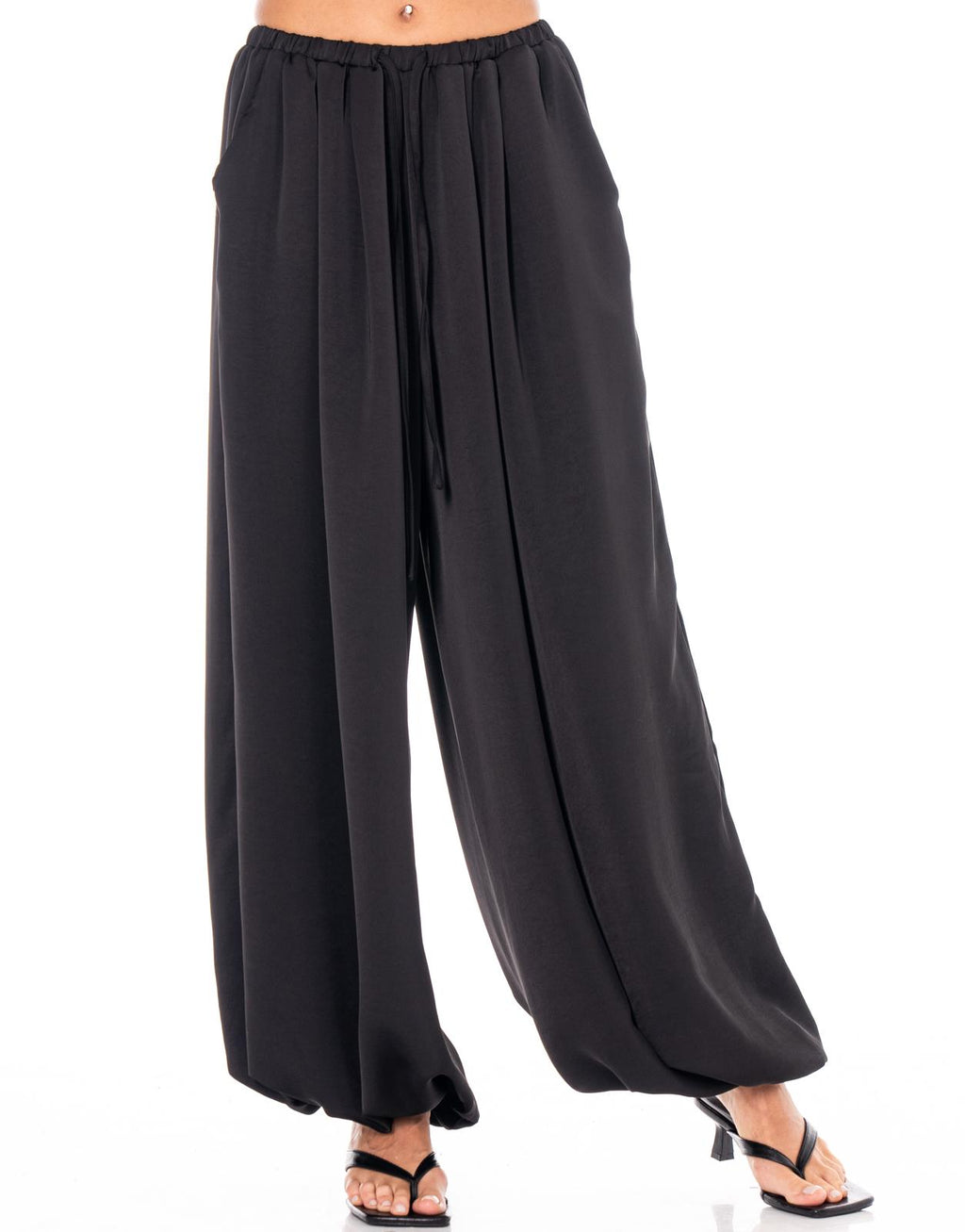 Flowy Wide-Leg Pant - Black