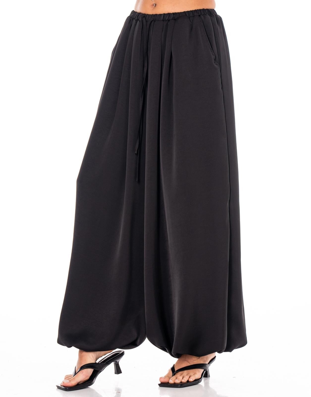 Flowy Wide-Leg Pant - Black