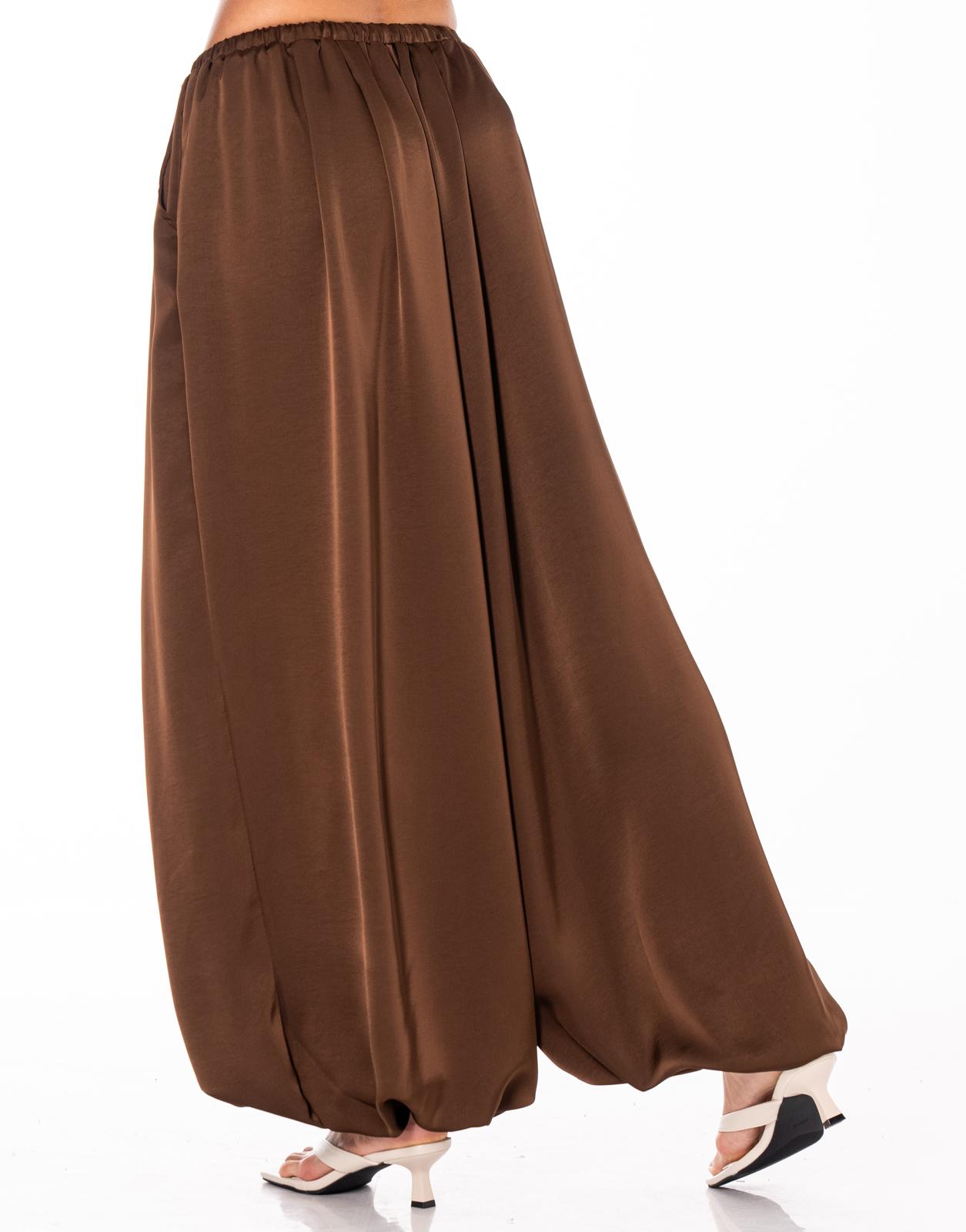 Flowy Wide-Leg Pant - Brown