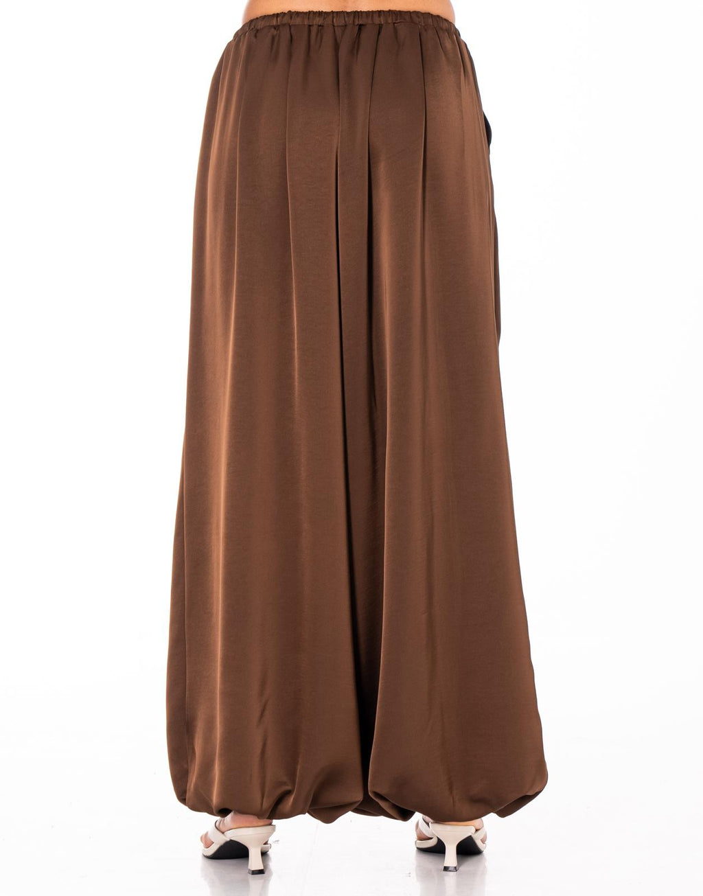 Flowy Wide-Leg Pant - Brown