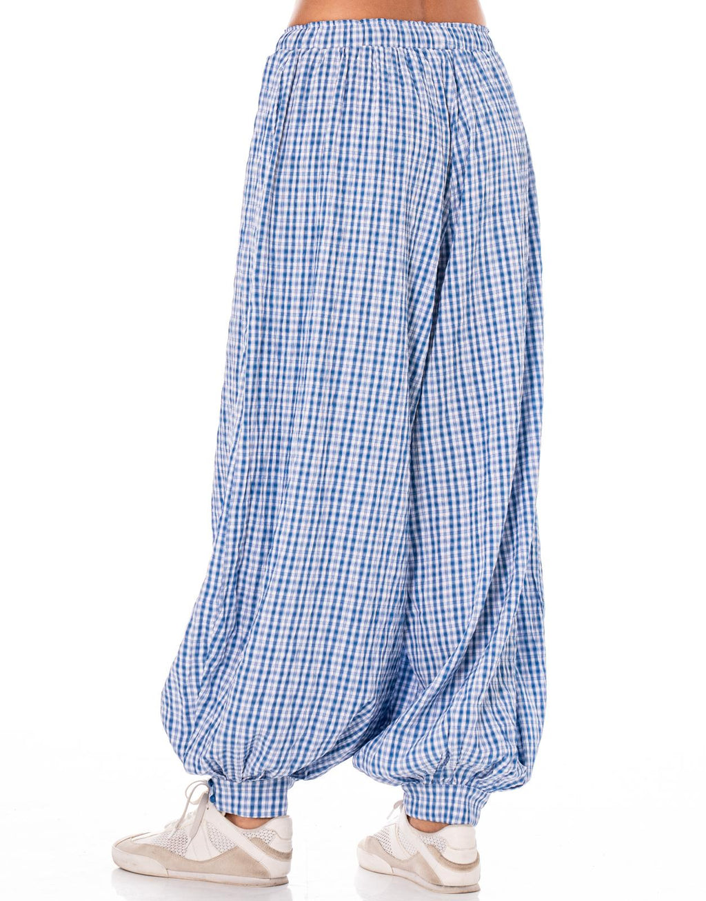 Pleated Wide-Leg Pant - Blue