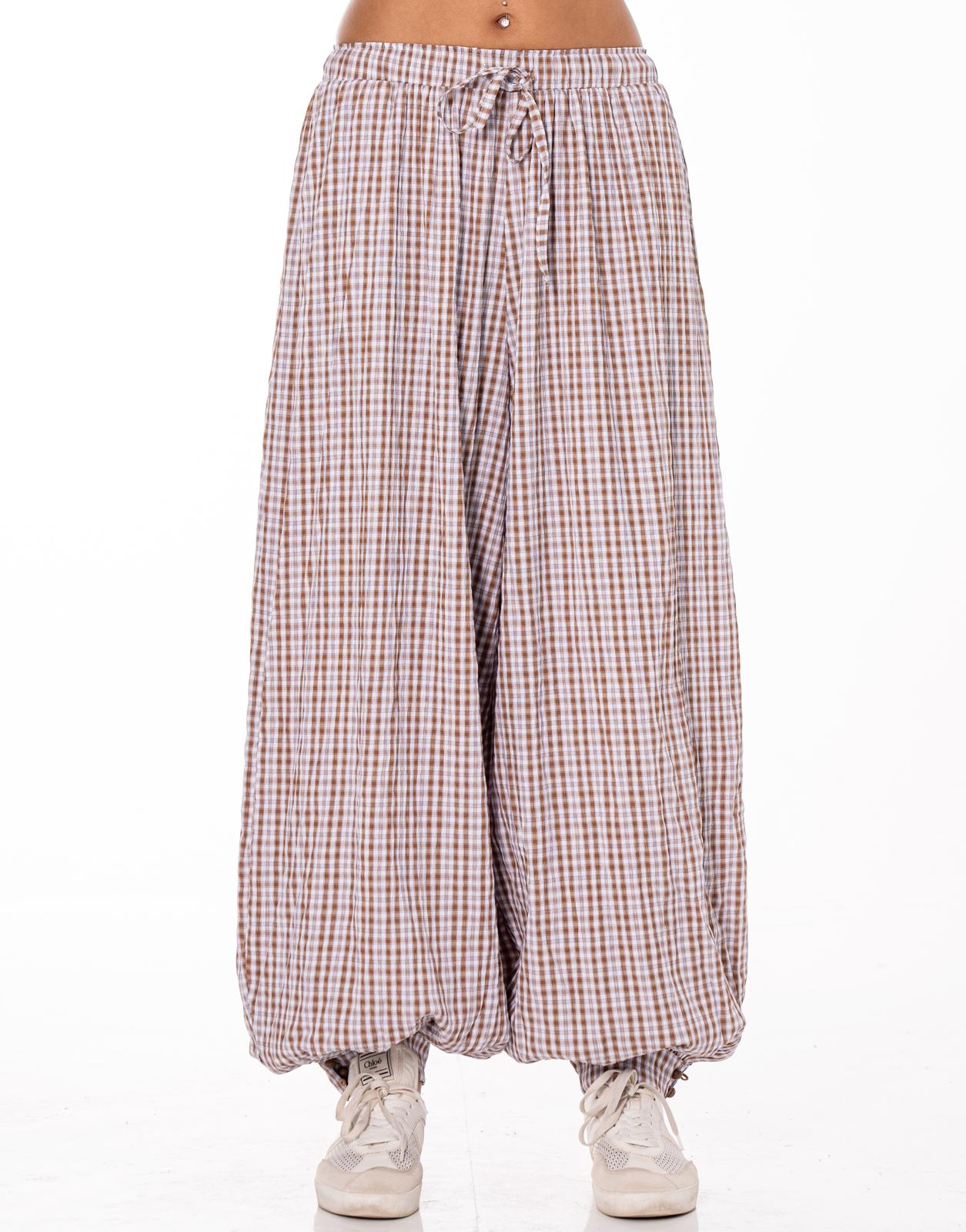 Pleated Wide-Leg Pant - Brown