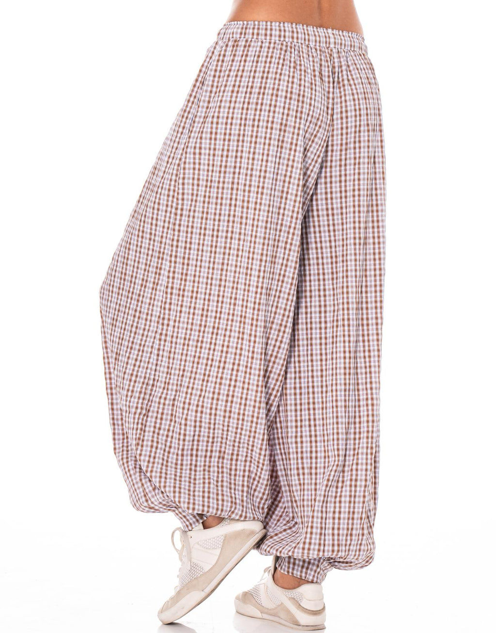 Pleated Wide-Leg Pant - Brown