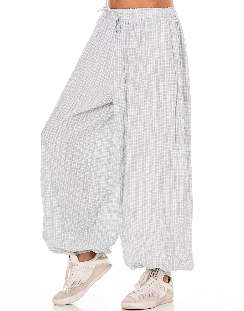 Pleated Wide-Leg Pant - Green