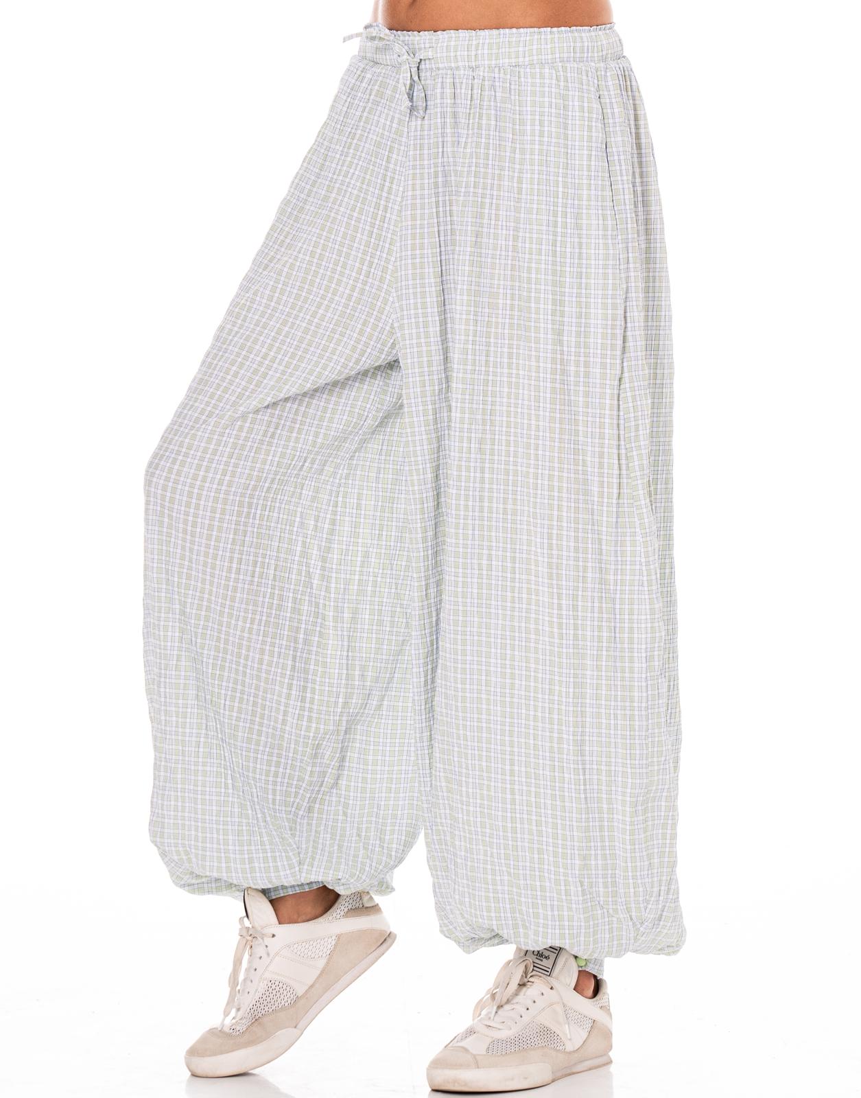 Pleated Wide-Leg Pant - Green