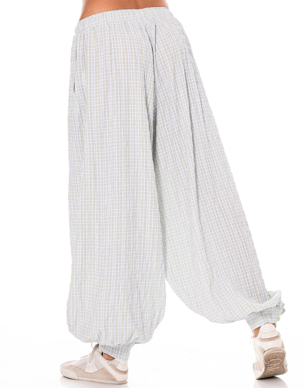 Pleated Wide-Leg Pant - Green