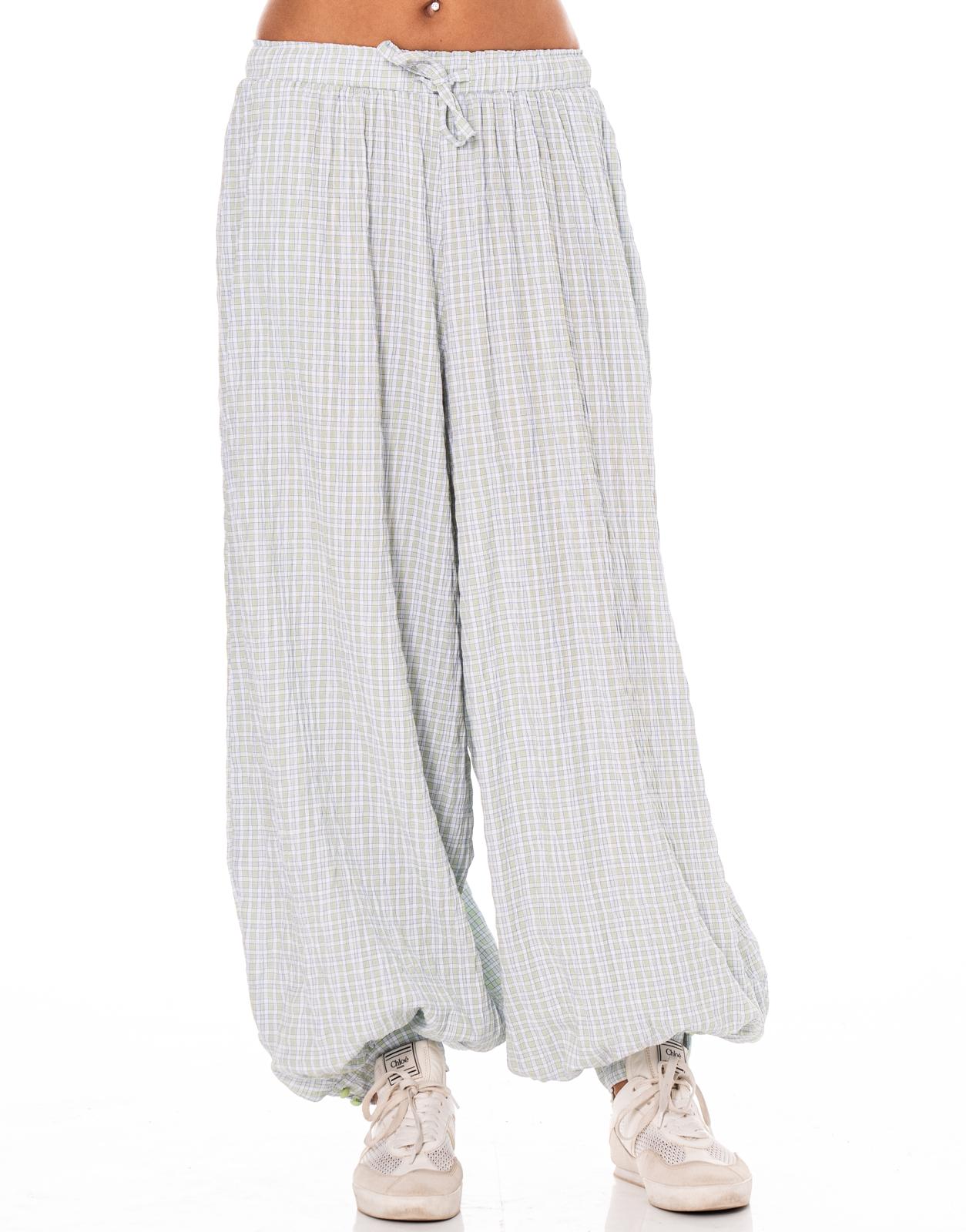 Pleated Wide-Leg Pant - Green