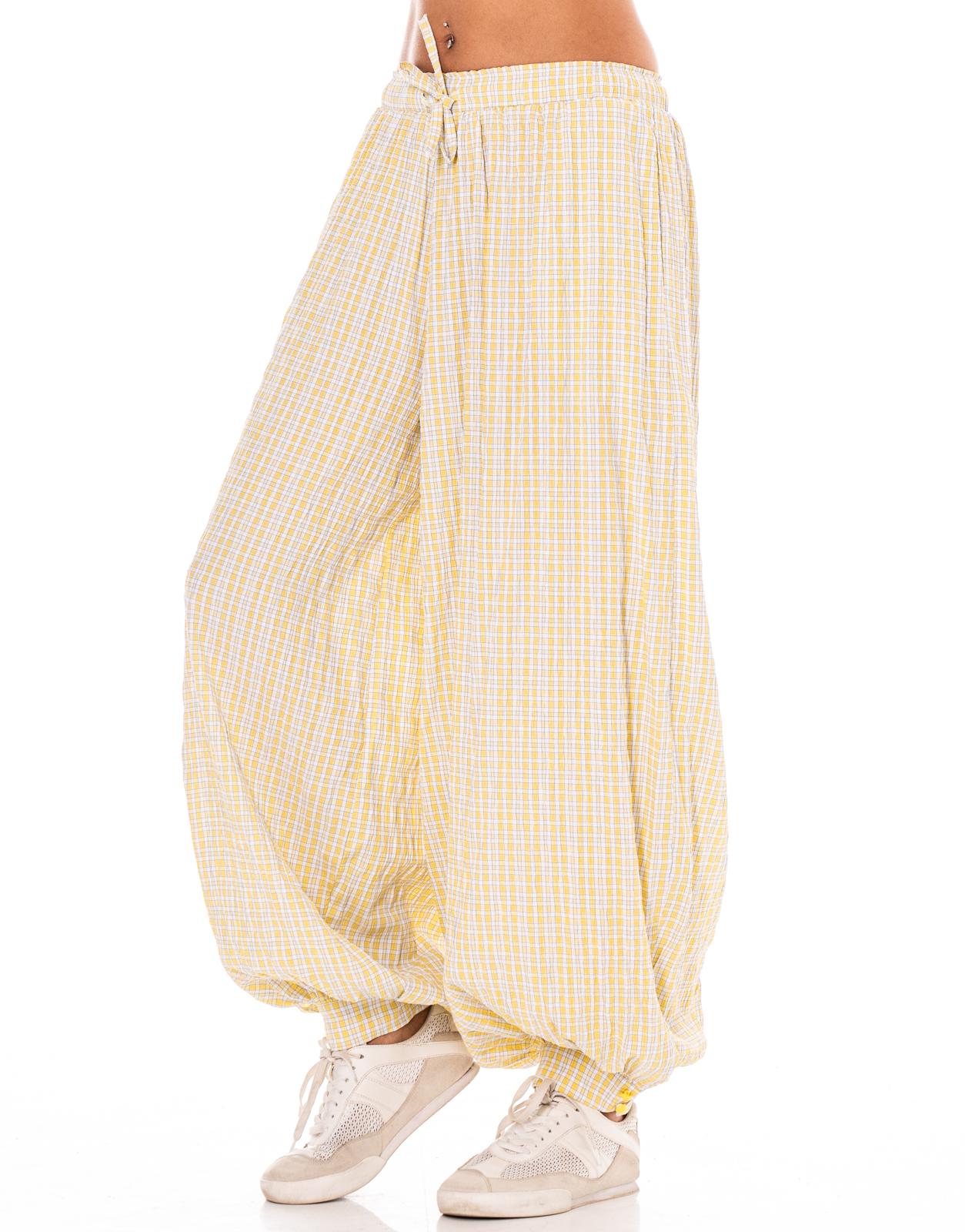 Pleated Wide-Leg Pant - Yellow