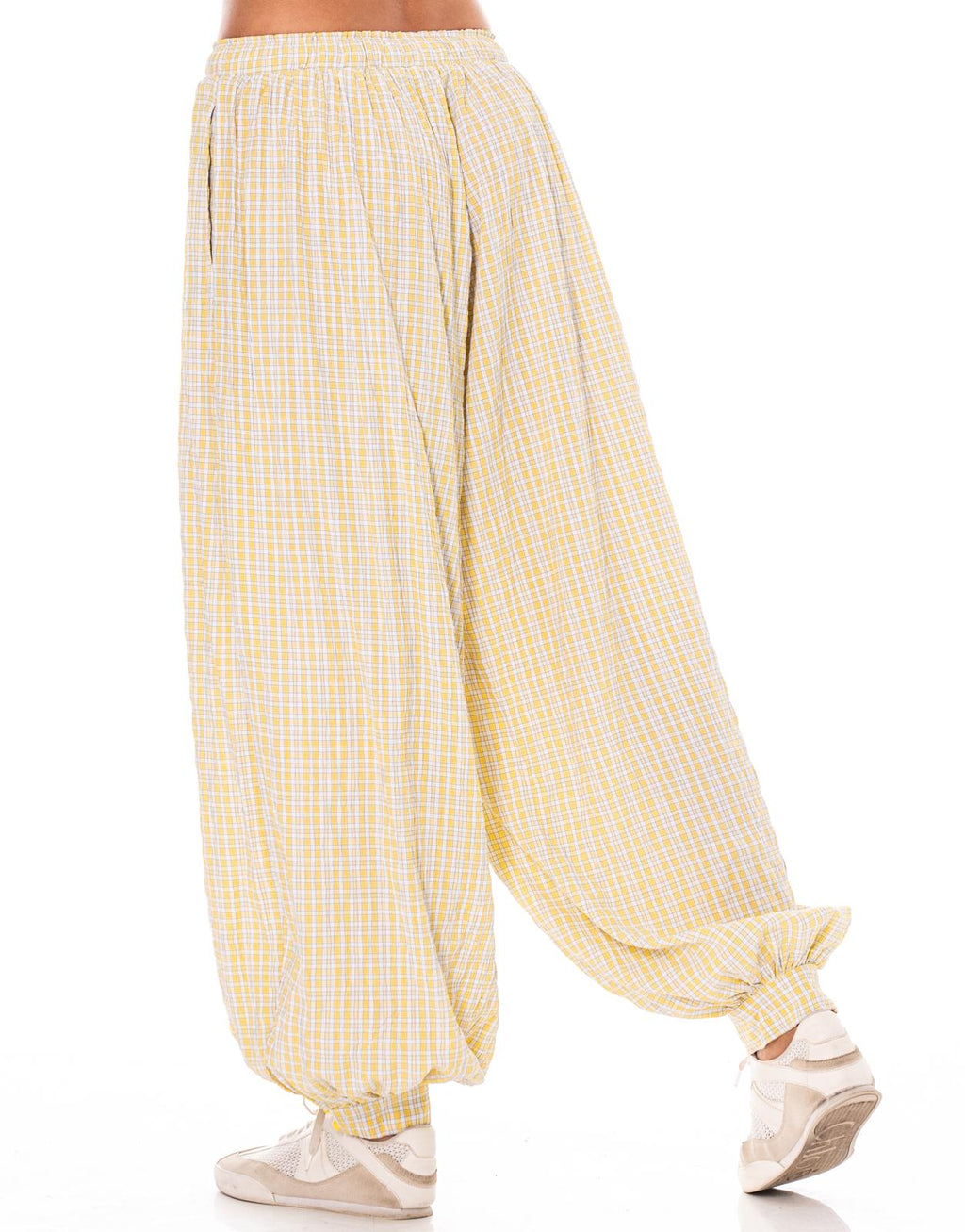 Pleated Wide-Leg Pant - Yellow