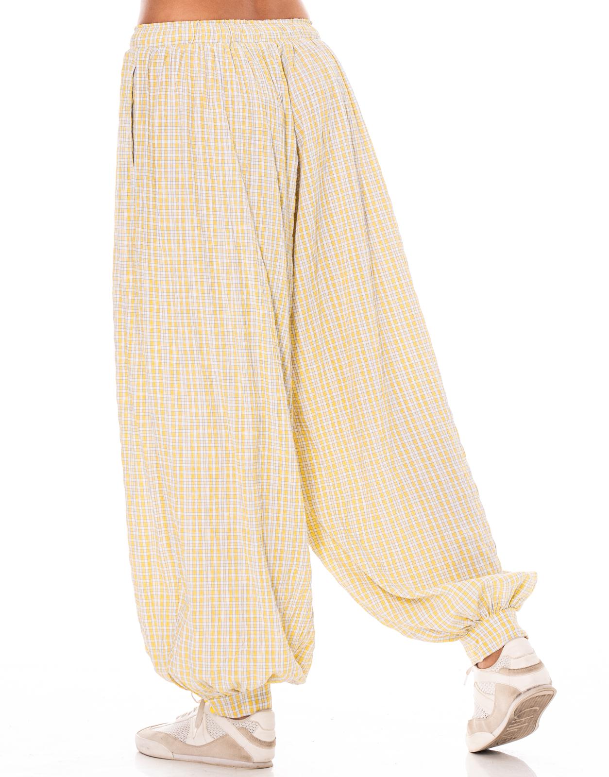 Pleated Wide-Leg Pant - Yellow